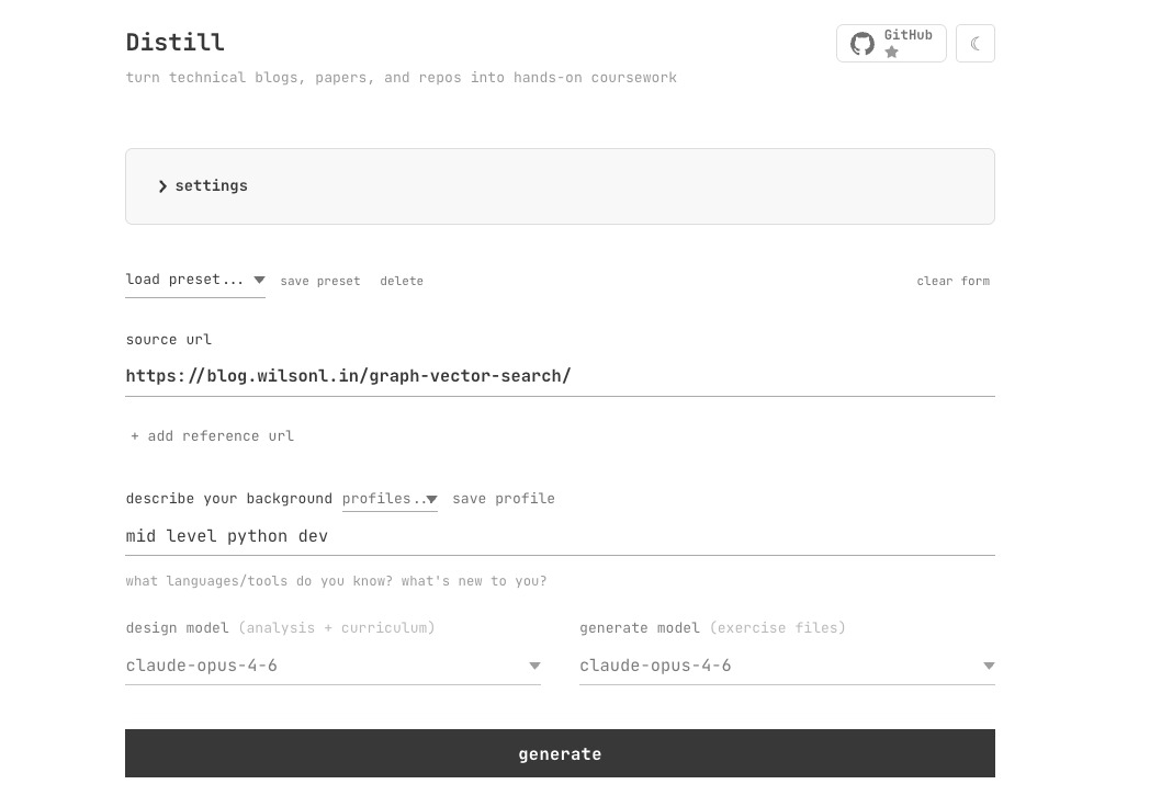 Distill: transform technical content into hands-on courses