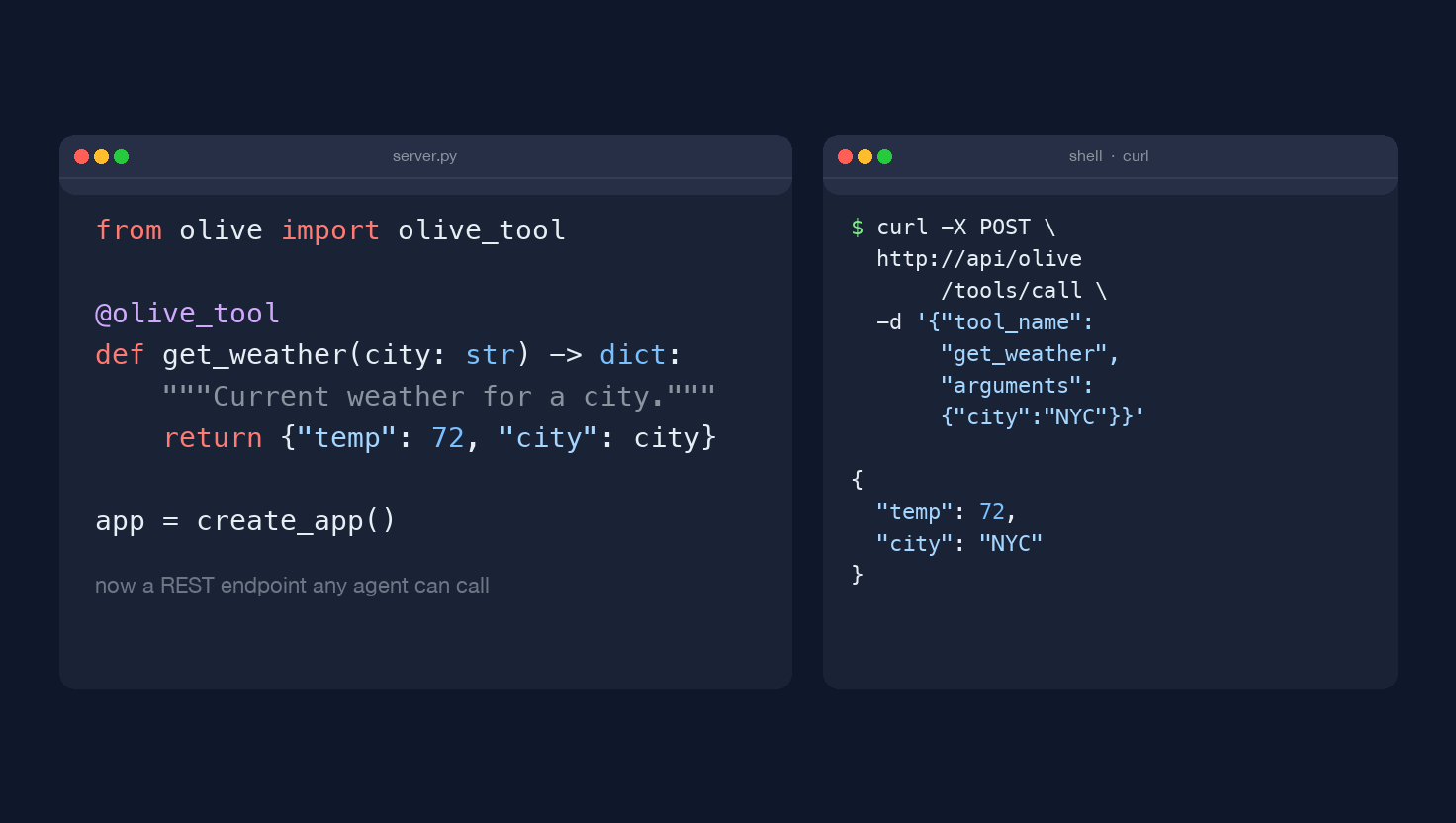 Olive: remote tool server for AI agents
