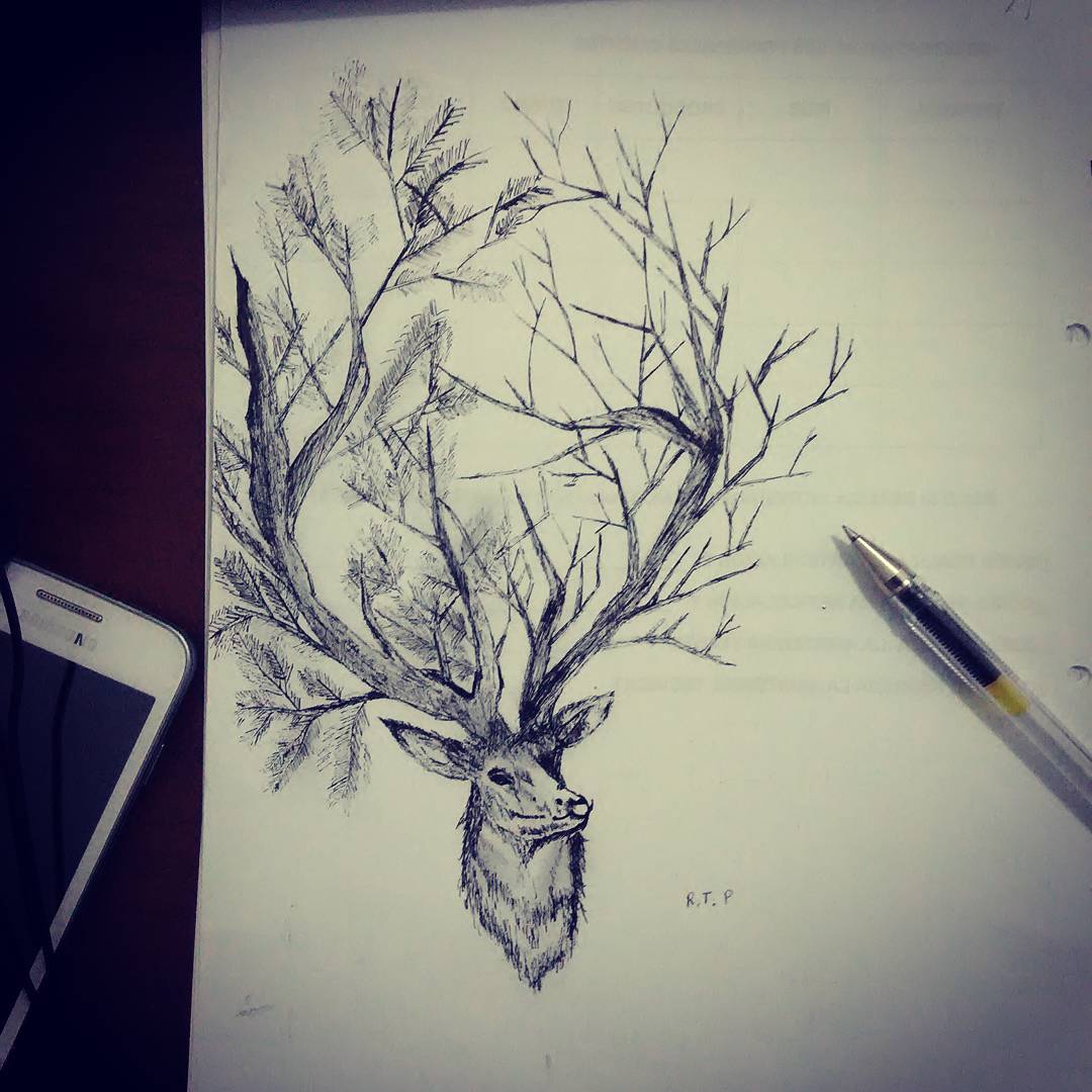 Ink drawing